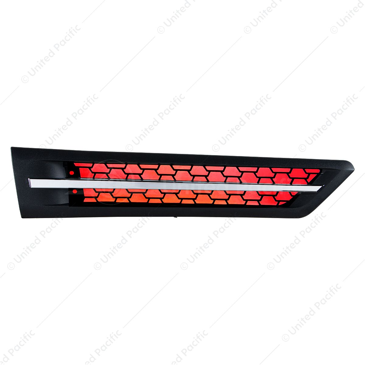 Hood Air Intake Grille With Red LED For 2018-2024 Freightliner Cascadia 126 - Passenger