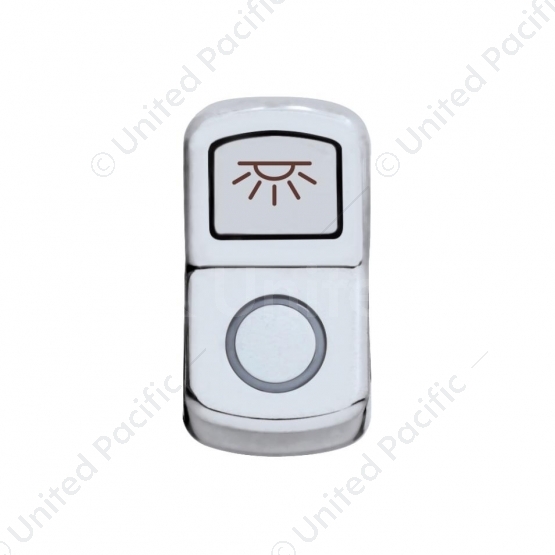 "Cab Light" Chrome Rocker Switch Cover - Plain