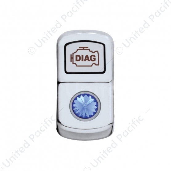 "Diagnostic" Rocker Switch Cover With Blue Crystal