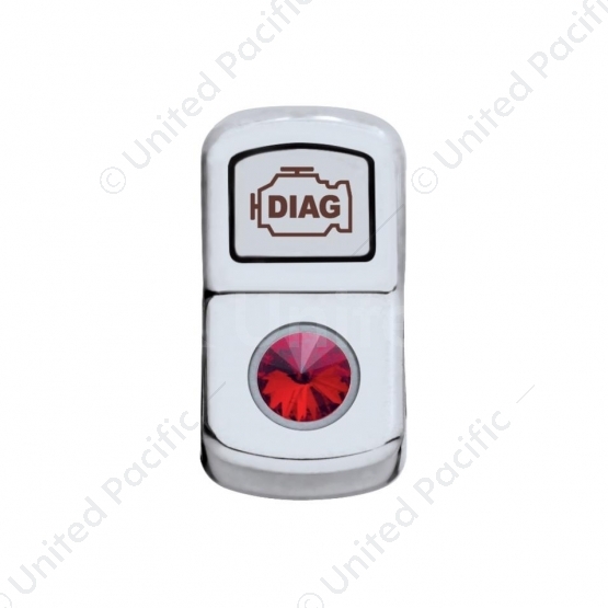 "Diagnostic" Rocker Switch Cover With Red Crystal