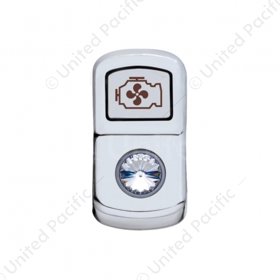 "Engine Fan" Rocker Switch Cover With Clear Crystal