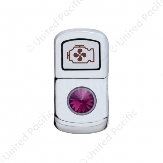 "Engine Fan" Rocker Switch Cover With Purple Crystal