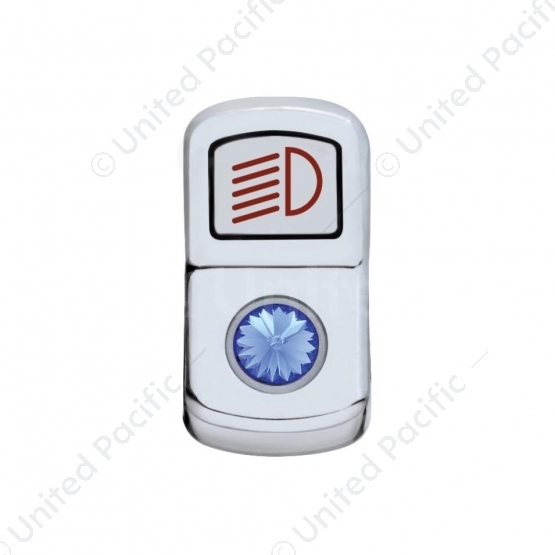 "Headlight" Rocker Switch Cover With Blue Crystal