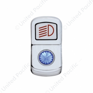 "Headlight" Rocker Switch Cover With Color Crystal