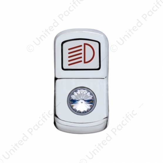 "Headlight" Rocker Switch Cover With Clear Crystal