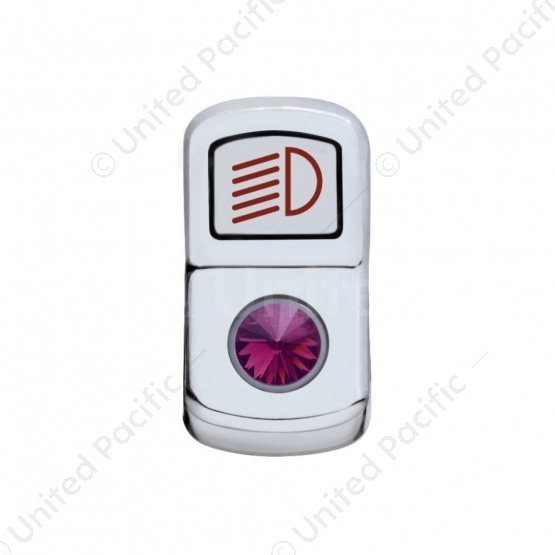 "Headlight" Rocker Switch Cover With Purple Crystal