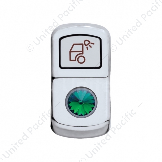 "Load Light" Rocker Switch Cover With Green Crystal