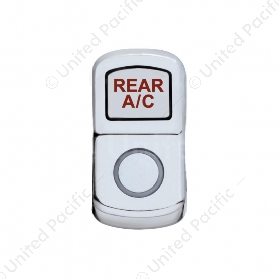 "Rear A/C" Chrome Rocker Switch Cover - Plain