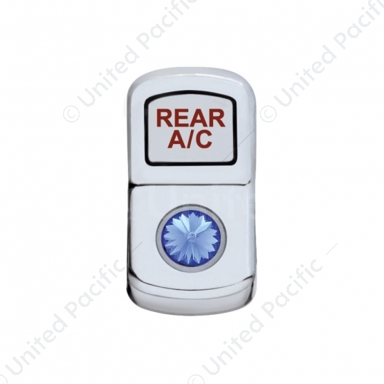 "Rear A/C" Rocker Switch Cover With Blue Crystal
