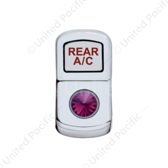 "Rear A/C" Rocker Switch Cover With Purple Crystal