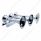 3 Trumpets Horizontal Chrome Train Horn - Left