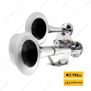 3 Trumpets Air Powered Train Horn With Support Bracket