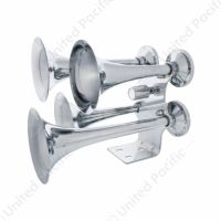 4 Trumpets Air Powered Chrome Train Horn - Competition Series