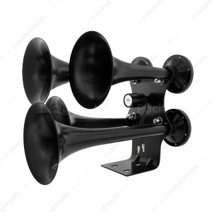 Black 4 Trumpets Air Powered Train Horn - Competition Series