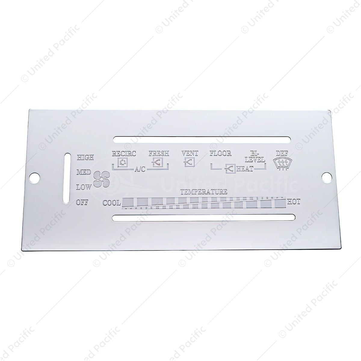 1987-1995 Peterbilt Stainless A/C Control Plate