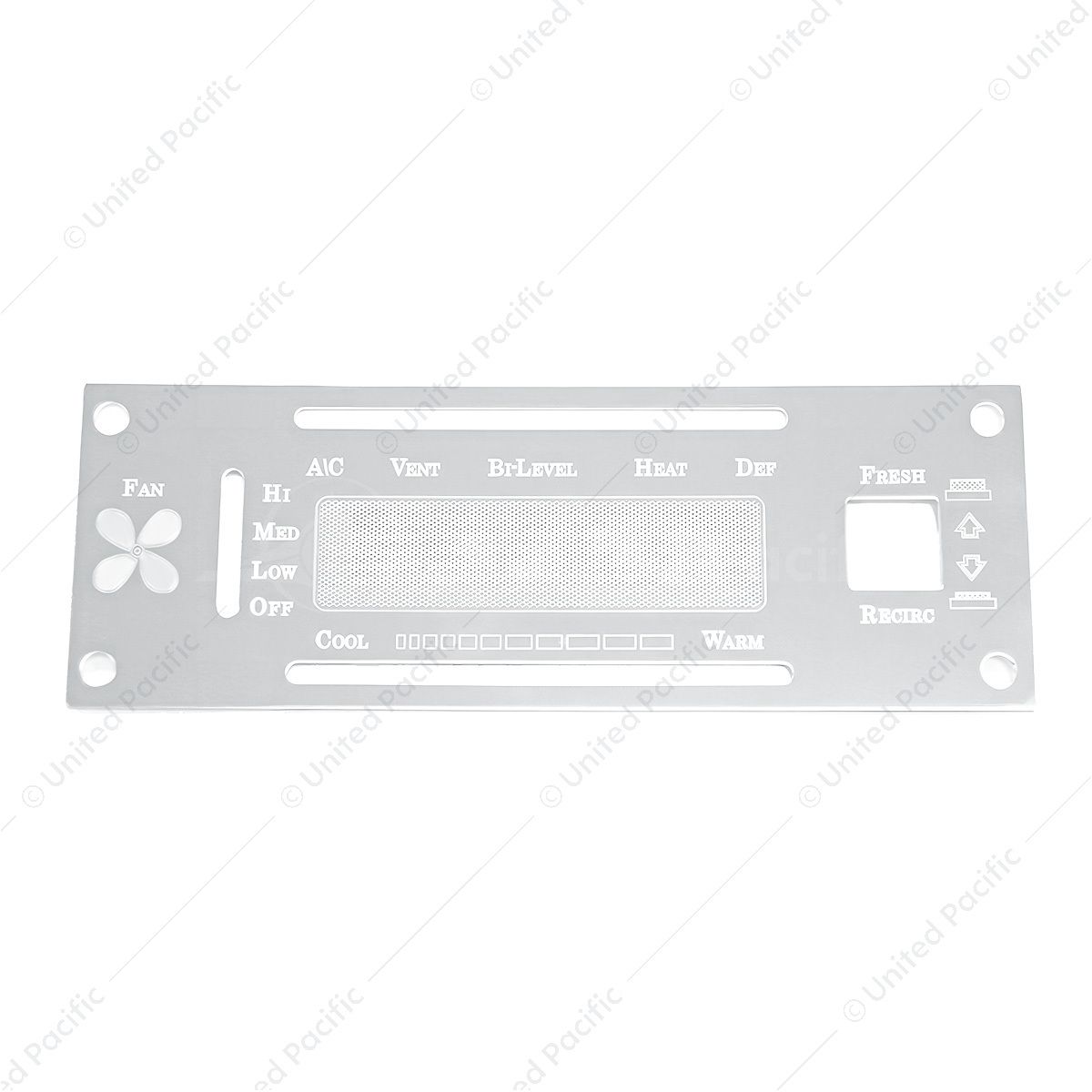 Kenworth Stainless A/C Control Plate With Opening