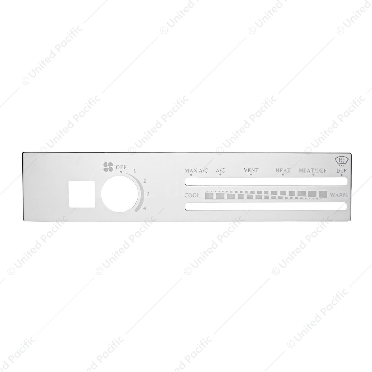 Stainless A/C Control Plate With Recirculate Opening For Freightliner