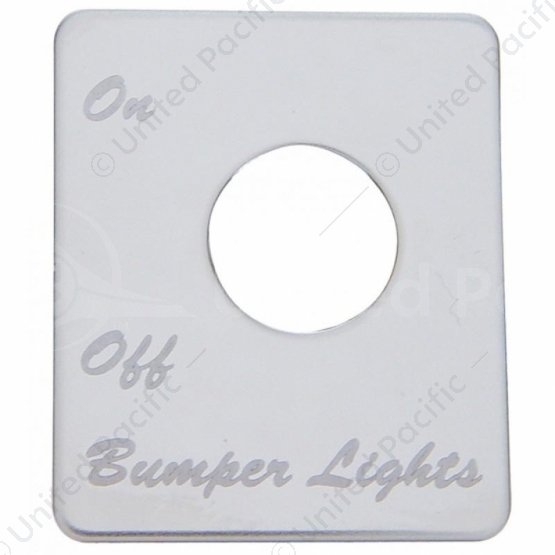 Stainless Steel Switch Name Plate For Peterbilt - Bumper Light