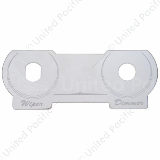 Stainless Steel Switch Name Plate For Peterbilt - Dimmer & Wiper