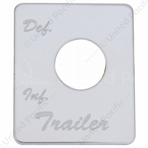 Stainless Steel Switch Name Plate For Peterbilt - Trailer Air Suspension
