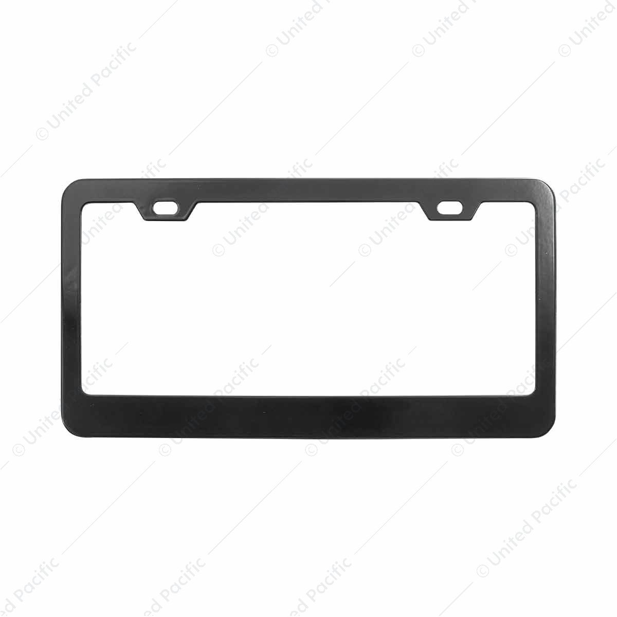 Black Wide Bottom 2 Hole License Plate Frame