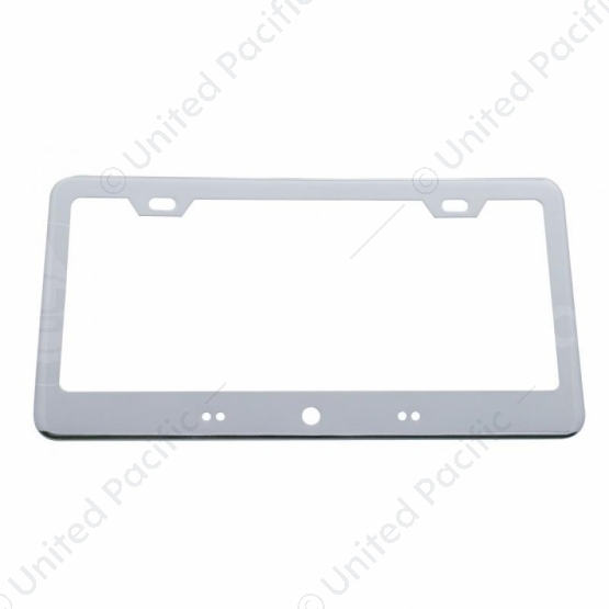 License Plate Frame With Bottom Mount LED Light Bar Cutout - Chrome (Bulk)