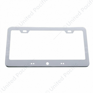 License Plate Frame With Bottom Mount LED Light Bar Cutout - Chrome (Bulk)
