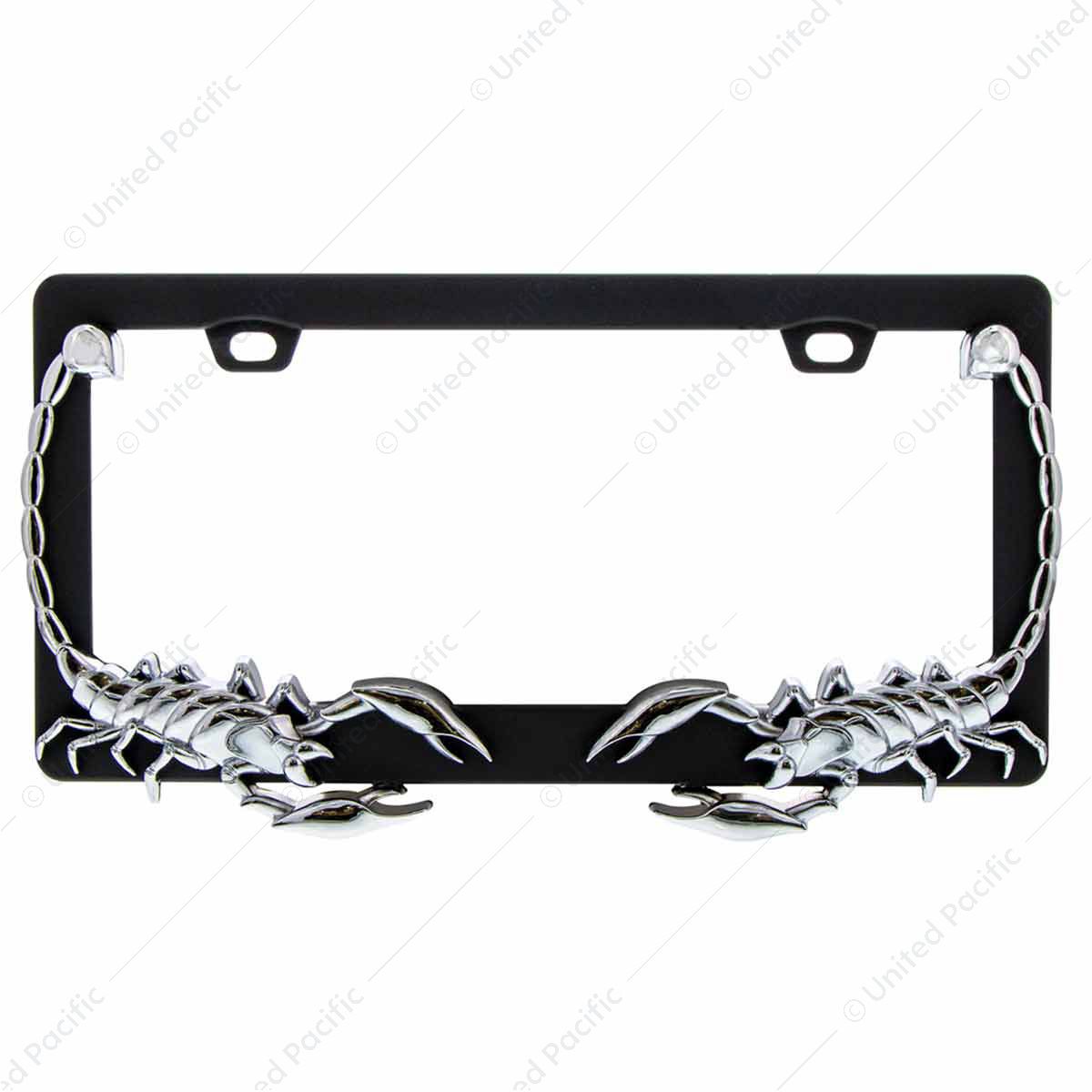 Scorpion License Plate Frame - Chrome