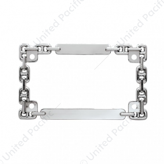 Chrome Chain Motorcycle License Plate Frame