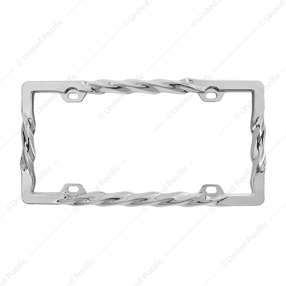 Chrome Twist License Plate Frame