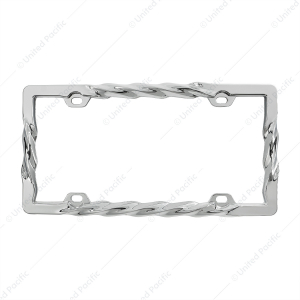 Chrome Twist License Plate Frame