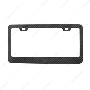 Carbon Fiber Style Wide Bottom License Plate Frame