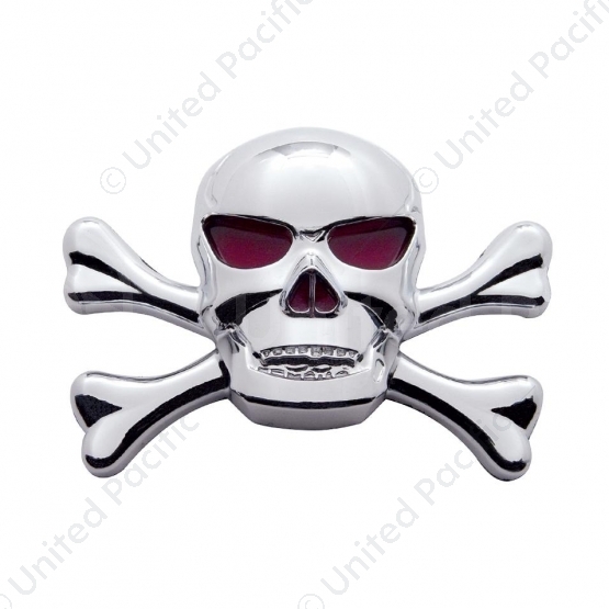 Chrome Skull Accent With Crossbones