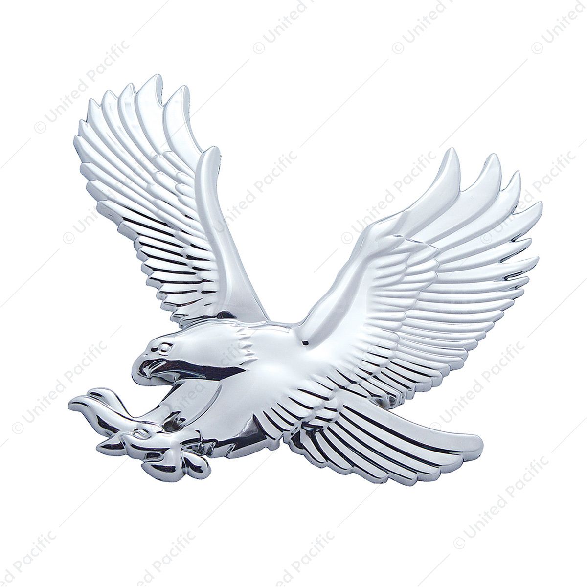 Chrome Plastic 3D Eagle Accent - Face Left