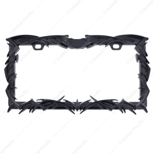 Tribal Flame License Plate Frame - Black