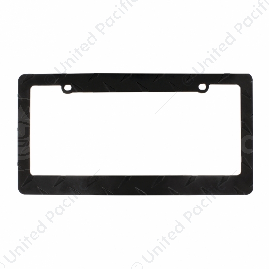 Diamond Plate License Plate Frame - Black