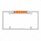 Chrome License Plate Frame With Auxiliary Light - Amber LED/Amber Lens