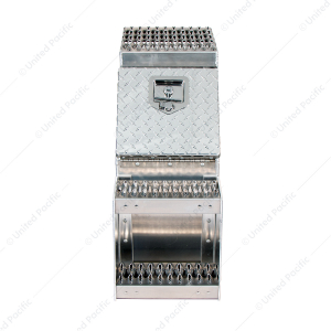 12"L X 25"W X 28"H Aluminum Step Saddle Box