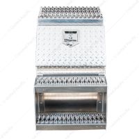 18"L X 25"W X 28"H Aluminum Step Saddle Box