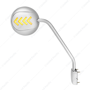 Chrome Hood Mirror Assembly With Sequential LED Turn Signal For 2013-2021 KW T680 & 2012-2021 PB 578