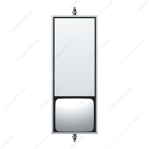 6" X 16" 430 Stainless Steel West Coast Mirror With Convex Lower Mirror - Non Heated