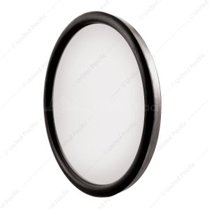 8-1/2" 430 Stainless Steel Heated 320R Convex Mirror - Centered Mounting Stud