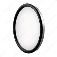8-1/2" 430 Stainless Steel Heated 320R Convex Mirror - Offset Mounting Stud