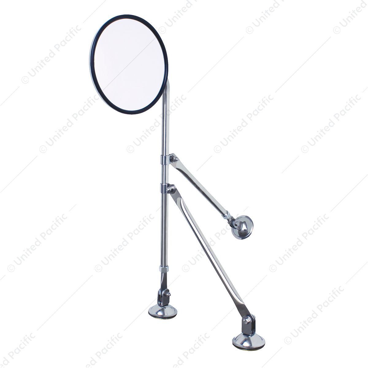 8-1/2" Convex Mirror With Stainless Tripod Fender Mirror Bracket