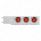 3-3/4" Bolt Pattern SS Spring Loaded Bar With 6X 4" 13 LED Abyss Lights & Visors - Red LED/Red Lens