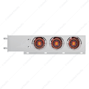 3-3/4" Bolt Pattern Stainless Spring Loaded Light Bar With 6X 4" 13 LED Abyss Lights (Pair)