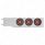 3-3/4" Bolt Pattern SS Spring Loaded Bar With 6X 4" 13 LED Abyss Lights - Red LED/Clear Lens (Pair)