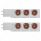 2-1/2" Bolt Pattern SS Spring Loaded Bar With 6X 4" 13 LED Abyss Lights & Visors - Red LED/Clear Len