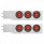 2-1/2" Bolt Pattern SS Spring Loaded Bar With 6X 4" 13 LED Abyss Lights - Red LED/Red Lens (Pair)