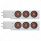 2-1/2" Bolt Pattern SS Spring Loaded Bar With 6X 4" 13 LED Abyss Lights - Red LED/Clear Lens (Pair)